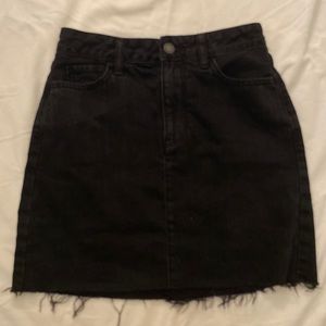 black denim skirt
